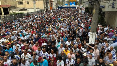 Sao Paulo (SP), 06 / 28 / 2024: Sao Paulo kentinden otobüs şoförleri, greve gitmeyi seçtiler, 28 Haziran 2024 Cuma günü öğleden sonra maaş ve yardımlarda artış talep ettiler..