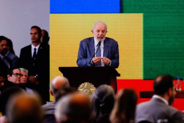 Brasillia (DF), Brezilya 06 / 27 / 2024 - Brasilia kentinde düzenlenen 3. Sürdürülebilir Sosyal Ekonomik Kalkınma Konseyi Genel Kurulu (CDESS) toplantısında, Cumhurbaşkanı Luis Inacio Lula da Silva