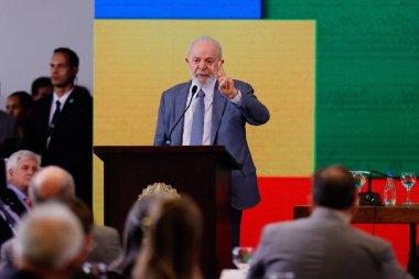 Brasillia (DF), Brezilya 06 / 27 / 2024 - Brasilia kentinde düzenlenen 3. Sürdürülebilir Sosyal Ekonomik Kalkınma Konseyi Genel Kurulu (CDESS) toplantısında, Cumhurbaşkanı Luis Inacio Lula da Silva