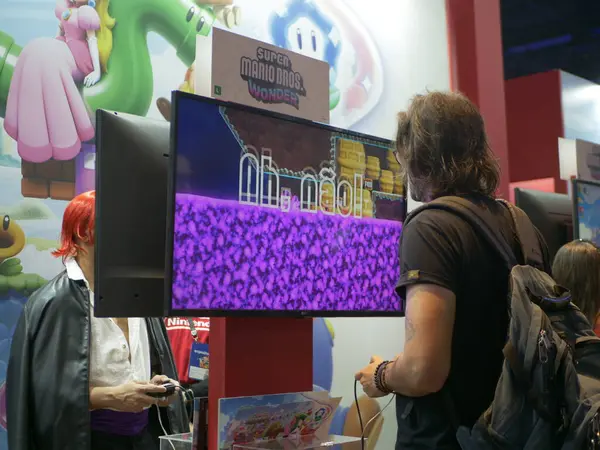 stock image SAO PAULO (SP), Brazil 06/29/2024 - Public movement during Latam gamescom 2024 at Sao Paulo Expo Imigrantes, in the south zone of Sao Paulo on the afternoon of this Friday (28)