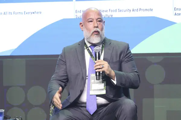 stock image Sao Paulo (SP), 06/27/2024  FORUM/GAFFFF/FESTIVAL  International affairs manager Gustavo Paredes, during the Global Agribusiness Forum (GAF), which is the main global agribusiness forum, which takes place in Sao Paulo at the Stadium Allianz Parque