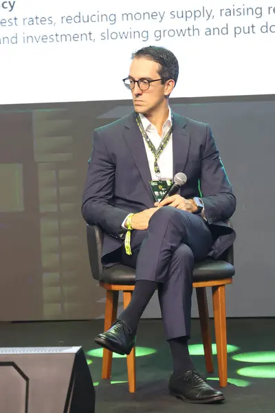 stock image Sao Paulo (SP), 06/27/2024  FORUM/GAFFFF/FESTIVAL  The strategist and Head of Research Fernando Ferreira, during the Global Agribusiness Forum (GAF), which is the main global agribusiness forum, which takes place in Sao Paulo in Allianz Parque