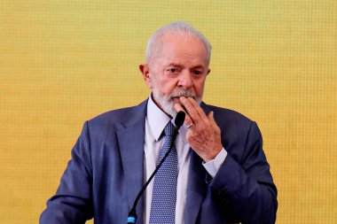 Brasillia (DF), Brezilya 06 / 27 / 2024 - Brasilia kentinde düzenlenen 3. Sürdürülebilir Sosyal Ekonomik Kalkınma Konseyi Genel Kurulu (CDESS) toplantısında, Cumhurbaşkanı Luis Inacio Lula da Silva