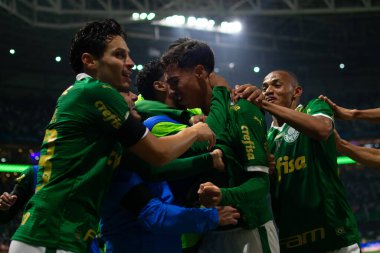 Sao Paulo (SP), Brezilya 07 / 01 / 2024 - Sao Paulo-SP 'deki Allianz Parque' da BRASILEIRO vs PALMEIRAS maçı. 