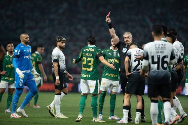 Sao Paulo (SP), Brezilya 07 / 01 / 2024 - Sao Paulo-SP 'deki Allianz Parque' da BRASILEIRO vs PALMEIRAS maçı. 