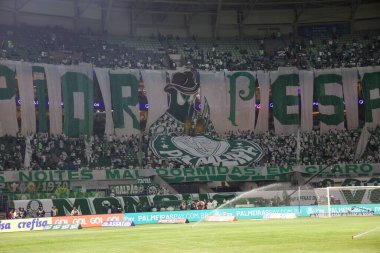 Sao Paulo (SP), Brezilya 07 / 01 / 2024 - Sao Paulo-SP 'deki Allianz Parque' da BRASILEIRO vs PALMEIRAS maçı. 