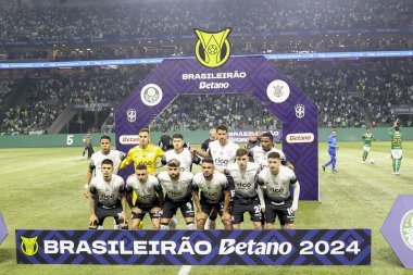 Sao Paulo (SP), Brezilya 07 / 01 / 2024 - Sao Paulo-SP 'deki Allianz Parque' da BRASILEIRO vs PALMEIRAS maçı. 