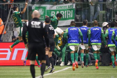 Sao Paulo (SP), Brezilya 07 / 01 / 2024 - Sao Paulo-SP 'deki Allianz Parque' da BRASILEIRO vs PALMEIRAS maçı. 