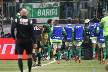 Sao Paulo (SP), Brezilya 07 / 01 / 2024 - Sao Paulo-SP 'deki Allianz Parque' da BRASILEIRO vs PALMEIRAS maçı. 