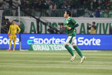 Sao Paulo (SP), Brezilya 07 / 01 / 2024 - Sao Paulo-SP 'deki Allianz Parque' da BRASILEIRO vs PALMEIRAS maçı. 