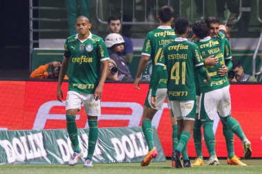 Sao Paulo (SP), Brezilya 07 / 01 / 2024 - Sao Paulo-SP 'deki Allianz Parque' da BRASILEIRO vs PALMEIRAS maçı. 