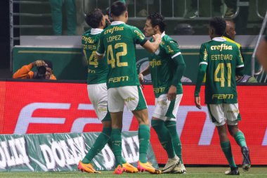 Sao Paulo (SP), Brezilya 07 / 01 / 2024 - Sao Paulo-SP 'deki Allianz Parque' da BRASILEIRO vs PALMEIRAS maçı. 