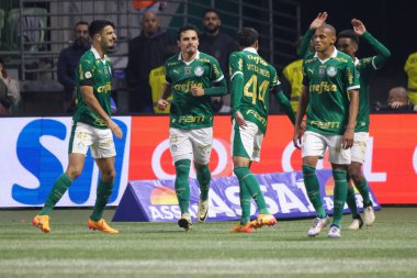Sao Paulo (SP), Brezilya 07 / 01 / 2024 - Sao Paulo-SP 'deki Allianz Parque' da BRASILEIRO vs PALMEIRAS maçı. 