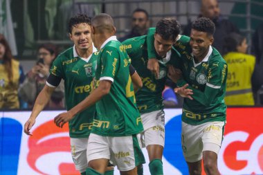 Sao Paulo (SP), Brezilya 07 / 01 / 2024 - Sao Paulo-SP 'deki Allianz Parque' da BRASILEIRO vs PALMEIRAS maçı. 