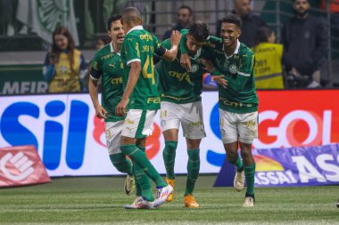 Sao Paulo (SP), Brezilya 07 / 01 / 2024 - Sao Paulo-SP 'deki Allianz Parque' da BRASILEIRO vs PALMEIRAS maçı. 