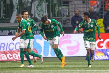 Sao Paulo (SP), Brezilya 07 / 01 / 2024 - Sao Paulo-SP 'deki Allianz Parque' da BRASILEIRO vs PALMEIRAS maçı. 