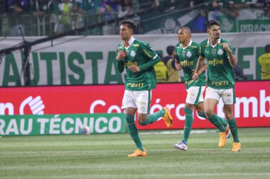 Sao Paulo (SP), Brezilya 07 / 01 / 2024 - Sao Paulo-SP 'deki Allianz Parque' da BRASILEIRO vs PALMEIRAS maçı. 