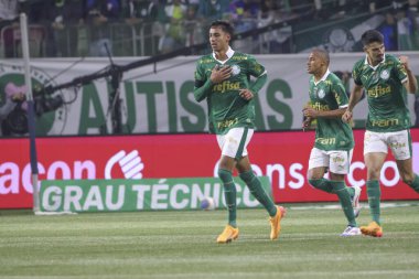 Sao Paulo (SP), Brezilya 07 / 01 / 2024 - Sao Paulo-SP 'deki Allianz Parque' da BRASILEIRO vs PALMEIRAS maçı. 