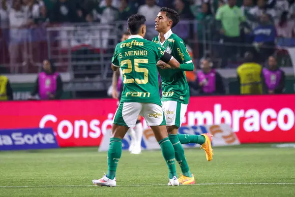 Sao Paulo (SP), Brezilya 07 / 01 / 2024 - Sao Paulo-SP 'deki Allianz Parque' da BRASILEIRO vs PALMEIRAS maçı. 