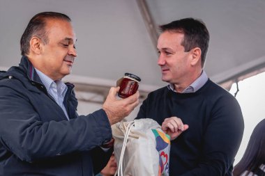 Sao Pedro (SP), Brezilya 02 / 07 / 2024 - Sao Paulo Eyaleti Turizm ve Seyahat Bakanı Roberto de Lucena bu sabah Gustavo Teixeira Müzesi 'nin açılışına katıldı.