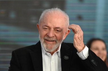 Sao Paulo (SP), Brezilya 07 / 05 / 2024 - Brezilya Cumhurbaşkanı Luis Inacio Lula da Silva, Paulista Siyaset, Ekonomi ve İş Okulu 'nun yeni akademik ve idari binasının açılış törenine katıldı