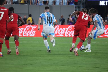 Copa America Semi Final : Argentina vs Canada. July 9, 2024, East Rutherford, New Jersey, USA: Messi of Argentina during soccer match between Argentina and Canada valid for the Semifinal of 2024 Copa America championship at MetLife stadium  clipart