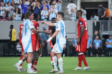 Copa America Yarı Finali: Arjantin Kanada 'ya karşı. 9 Temmuz 2024, Doğu Rutherford, New Jersey, ABD: Arjantin ile Kanada arasındaki futbol maçı MetLife Stadyumu 'nda oynanan 2024 Copa America Yarı Finali için geçerli