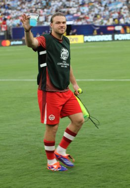 Copa America Yarı Finali: Arjantin Kanada 'ya karşı. 9 Temmuz 2024, Doğu Rutherford, New Jersey, ABD: Arjantin ile Kanada arasındaki futbol maçı MetLife Stadyumu 'nda oynanan 2024 Copa America Yarı Finali için geçerli