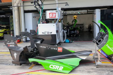 Sao Paulo (SP), Brezilya 07 / 11 / 2024 - FIA 'nın ana Dayanıklılık kategorisi olan Rolex 6 Saat Interlagos' un çukurlarında takımların hareketi, bu Perşembe Sao Paulo 'nun güneyindeki Interlagos pistinde