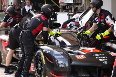 Sao Paulo (SP), Brezilya 07 / 11 / 2024 - Pit eğitimi, Sao Paulo 'nun güney bölgesindeki Interlagos pistinde FIA' nın ana Dayanıklılık kategorisi olan Rolex 6 Saat Interlagos 'ta