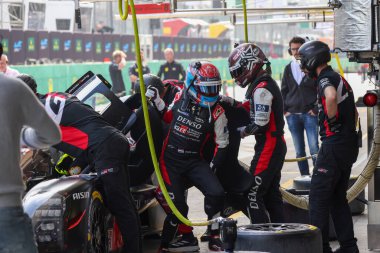 Sao Paulo (SP), Brezilya 07 / 11 / 2024 - Pit eğitimi, Sao Paulo 'nun güney bölgesindeki Interlagos pistinde FIA' nın ana Dayanıklılık kategorisi olan Rolex 6 Saat Interlagos 'ta