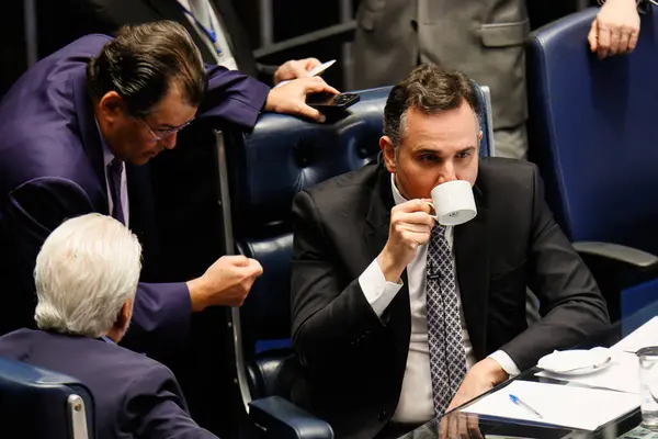 stock image Brasilia (DF), 07/10/2024 - POLITICA/SENATE/DF - Senator and President Rodrigo Pacheco (PSD/MG) holds the 101st - Ordinary Deliberative Session - Plenary of the Federal Senate destined for the deliberation of Provisional Measures Nos. 1,209 and 1,210