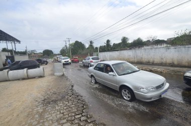 EXTREMOZ (RN), 07 / 12 / 2024 - Bölgeye yağan sağanak yağış nedeniyle, Jenipabu plajına hem Jenipabu yolu üzerinden hem de Rio Grande do Norte 'nin aşırı kuzey kıyısındaki Santa Rita plajı üzerinden ulaşılabilir..