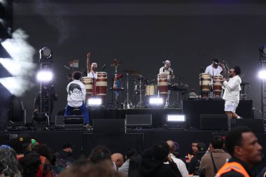 Sao Paulo (SP), 07/13/2024  FESTIVAL/50 ANOS/CHIC SHOW/SP  Criolo Show at Chic Show, 50 years of Black the Festival takes place this Saturday, July 13th, at Allianz Parque, in Sao Paolo clipart