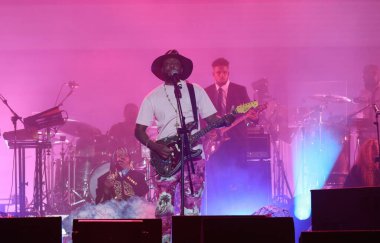 Sao Paulo (SP), 07 / 13 / 2024 FESTIVAL / 50 ANOS / CHIC SHOW / SP Show Şarkıcı Lauryn Hill, rapçi ve müzik yapımcısı Wyclef Jean 'in katılımıyla The Fugees,