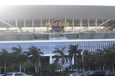 14 Temmuz 2024, Miami, Florida, ABD: Arjantin ve Kolombiya arasındaki futbol maçından önceki taraftarlar hareketi Miami 'deki Hard Rock stadyumunda oynanan Copa America şampiyonası finali için geçerli. 