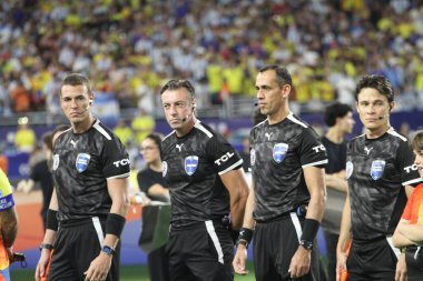 Copa America 2024 Final: Arjantin Kolombiya 'ya karşı. 14 Temmuz 2024, Miami, Florida, ABD: Hakem Claus, Raphael 