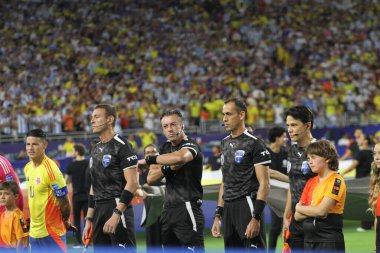 Copa America 2024 Final: Arjantin Kolombiya 'ya karşı. 14 Temmuz 2024, Miami, Florida, ABD: Hakem Claus, Raphael 