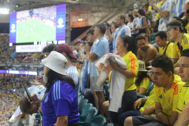 Copa America 2024 Arjantin Şampiyonu. 14 Temmuz 2024, Miami, Florida, ABD: 2024 Copa America Şampiyonası Arjantinli şampiyonu Miami 'deki Hard Rock stadyumunda Lautaro Martinez' in golüyle Kolombiya 'yı 1-0 yendi.