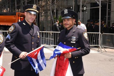 14 Temmuz 2024, New York, New York, ABD Küba Günü Geçit Töreni Manhattan 'daki 38. Cadde ve Madison Bulvarı' nda gerçekleşti. Geçit töreni Küba kültürünü müzik, dans ve diğer eğlencelerle kutluyor..