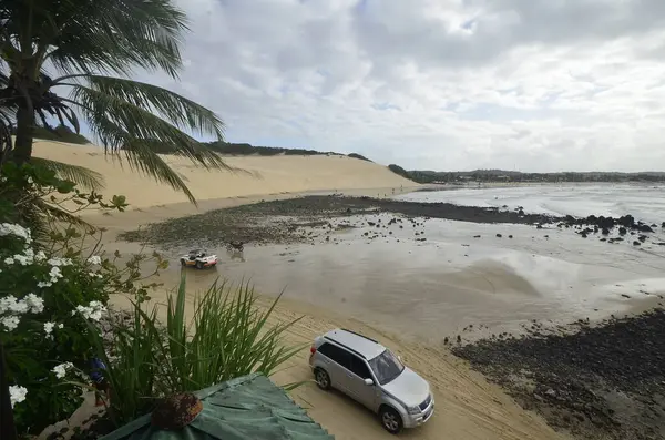 stock image EXTREMOZ (RN), 07/12/2024 - Due to the heavy rain that fell in the region, access to the dunes of Jenipabu beach, both via the Jenipabu road and Santa Rita beach in the city of The extreme north coast of Rio Grande do Norte.