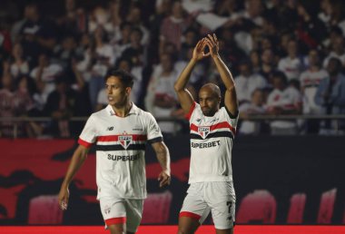 Sao Paulo (SP), 07 / 17 / 2024 - Sao Paulo 'lu Lucas 2024 Brezilya Şampiyonası' nın 17. raundunda Sao Paulo ve Gremio arasında oynanan maçta golünü kutluyor.