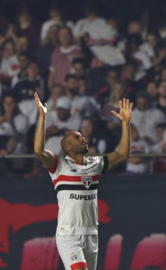 Sao Paulo (SP), 07 / 17 / 2024 - Sao Paulo 'lu Lucas 2024 Brezilya Şampiyonası' nın 17. raundunda Sao Paulo ve Gremio arasında oynanan maçta golünü kutluyor.