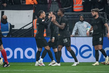 Sao Paulo (SP), 07 / 16 / 2024 - Caca, Brezilya Şampiyonası 'nın 17. turu için geçerli olan Corinthians ve Criciuma arasındaki maçta 17 Temmuz 2024 gecesi golünü kutluyor. 