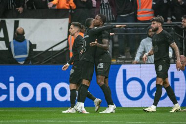 Sao Paulo (SP), 07 / 16 / 2024 - Caca, Brezilya Şampiyonası 'nın 17. turu için geçerli olan Corinthians ve Criciuma arasındaki maçta 17 Temmuz 2024 gecesi golünü kutluyor. 