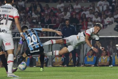 Sao Paulo (SP), 07 / 17 / 2024 - Sao Paulo ve Gremio arasında 17 Temmuz 2024 Çarşamba günü Morumbis Stadyumu 'nda düzenlenen 2024 Brezilya Şampiyonası' nın 17.