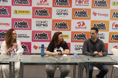 Sao Paulo (SP), 07/18/2024 - Special Naruto Dubbing Collective with Tati Keplmair (Sakura Haruno), Ursula Bezerra (Naruto) and Robson Kumode (Sasuke Uchiha) at the biggest event in Asian anime and pop culture from Latin America.  clipart