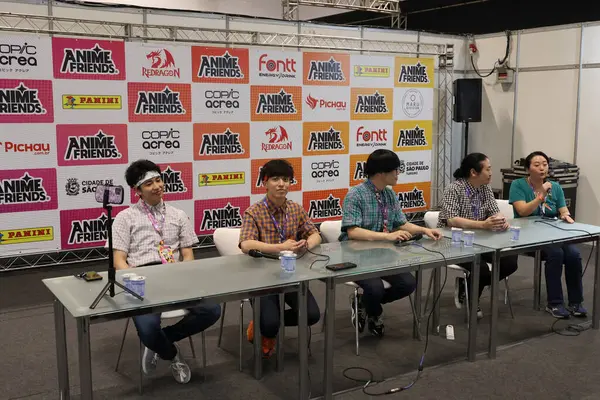 stock image Sao Paulo (SP), 07/18/2024 - Real Akiba Boyz collective at the biggest anime and Asian pop culture event in Latin America. Anime Frienda 2024, which takes place from July 18th to 21st in the Anhembi District. 