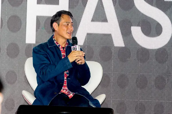 stock image Sao Paulo (SP), 07/18/2024 - Interview with Takumi Tsursui (Jiraya) and Takumi Hashimoto (Manabu), at the biggest anime and Asian pop culture event in Latin America. Anime Frienda 2024. 