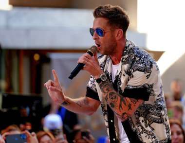OneRepublic Performs Live on the Today Show July 19, 2024, New York, USA: Ryan Tedder of OneRepublic delivered an outstanding performance on the Today Show at Rockefeller Center this morning. 